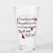 Die Blutsteine sind rot. | Dunkle Mördermysterie Glas (Rückseite)