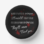 Die Blutsteine sind rot. | Dunkle Mördermysterie Pappteller (Vorderseite)