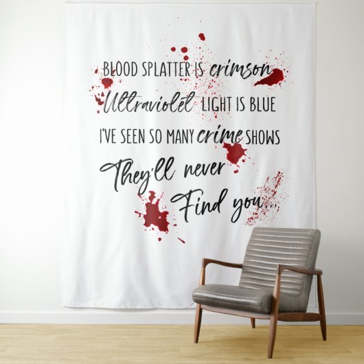 Die Blutsteine sind rot. | Dunkle Mördermysterie Wandteppich (Beispiel)