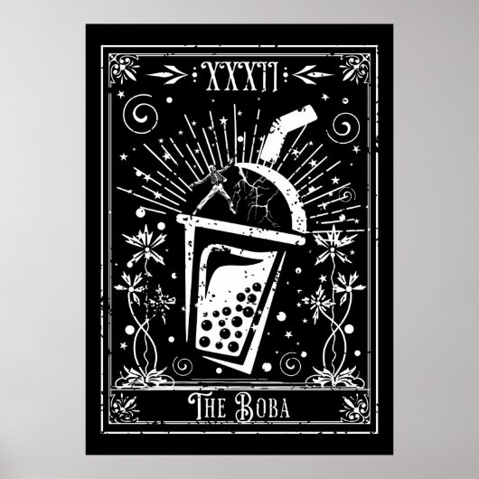 Die Boba Tea Tarot Card Poster (Vorne)
