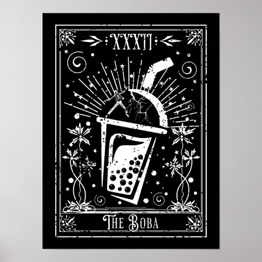Die Boba Tea Tarot Card Poster (Vorne)