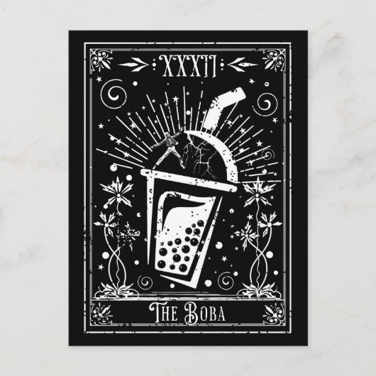 Die Boba Tea Tarot Card Postkarte (Vorderseite)