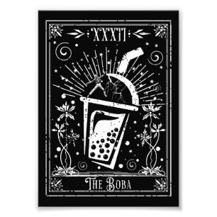 Die Boba-Tee-Tarotkarte Fotodruck