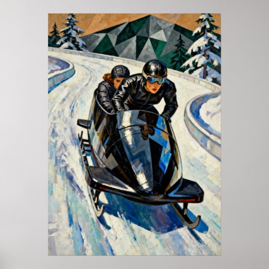 DIE BOBSLEDFÄHRERIN (The Bobsledder) V2 Poster (Vorne)