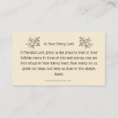 DIE BODENKARTE HAT DIE MERCY PRAYER HOLY CARD PLATZKARTE (Rückseite)