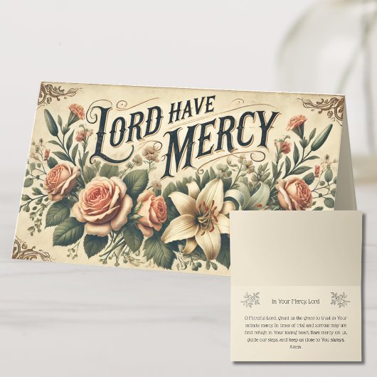 DIE BODENKARTE HAT DIE MERCY PRAYER HOLY CARD PLATZKARTE