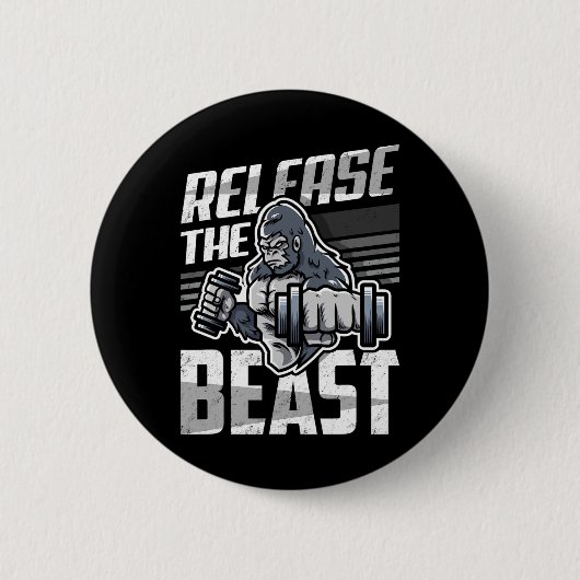 Die Bodybuilding "Beast - Bodybuilder Sport" veröf Button (Vorderseite)