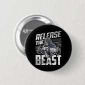 Die Bodybuilding "Beast - Bodybuilder Sport" veröf Button (Vorne & Hinten)