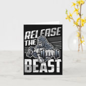 Die Bodybuilding "Beast - Bodybuilder Sport" veröf Karte (Gelbe Blume)