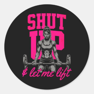 Die Bodybuilding der Schwindelfrauen Muscle Sa Runder Aufkleber