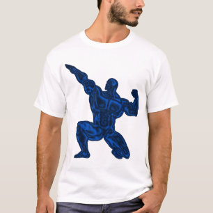 Die Bodybuildings-Pose-T - Shirt der Männer