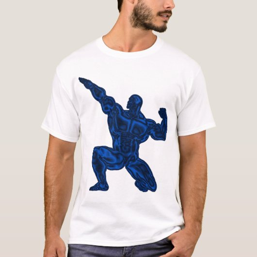 Die Bodybuildings-Pose-T - Shirt der Männer (Vorderseite)