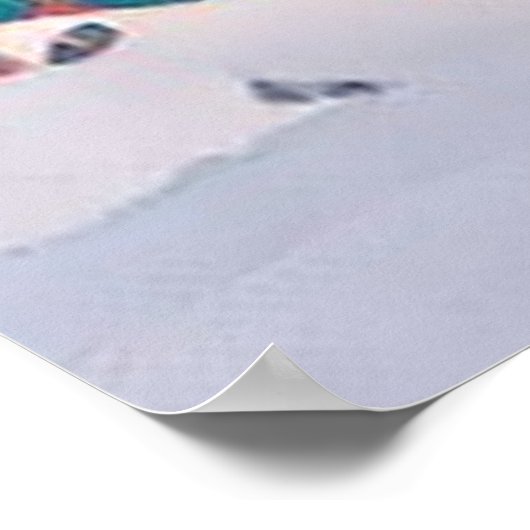 Die Bogen 1950 Skistation Poster (Ecke)