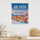 Die Bogen 1950 Skistation Poster (Küche)