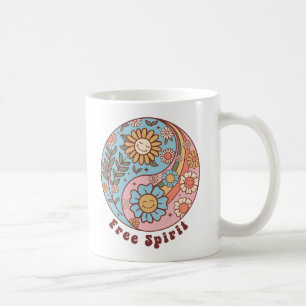 Die Boho Retro Blumen Kaffeetasse