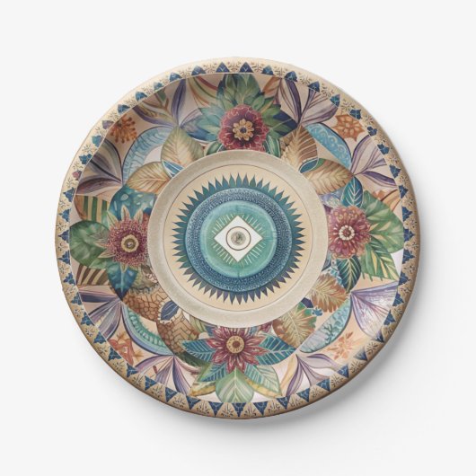 Die Boho-Tableware-Debatte: Melamine Paper-Teller Pappteller (Vorderseite)