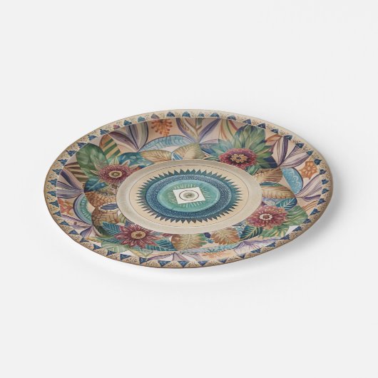 Die Boho-Tableware-Debatte: Melamine Paper-Teller Pappteller (Schrägansicht)