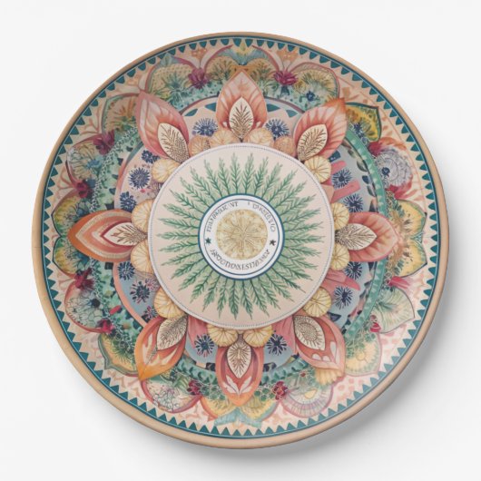 Die Boho-Tableware-Debatte: Melamine Paper-Teller Pappteller (Vorderseite)