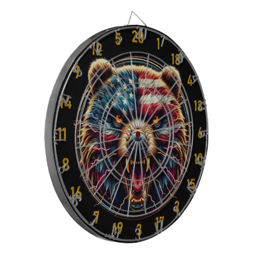 Die Bolzeste Bärenmeisterschaft des Patrioten Dartscheibe (Vorderseite Links)