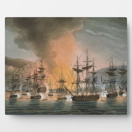 Die Bombardierung von Algier, 27. August 1816 Fotoplatte (Vorderseite)