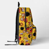 Die Bombe Retro Lips Red/Gold ID553 Bedruckter Rucksack (Links)