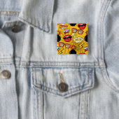 Die Bombe Retro Lips Red/Gold ID553 Button (Beispiel)