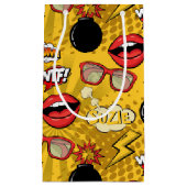 Die Bombe Retro Lips Red/Gold ID553 Kleine Geschenktüte (Vorderseite)