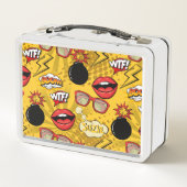 Die Bombe Retro Lips Red/Gold ID553 Metall Brotdose (Rückseite)