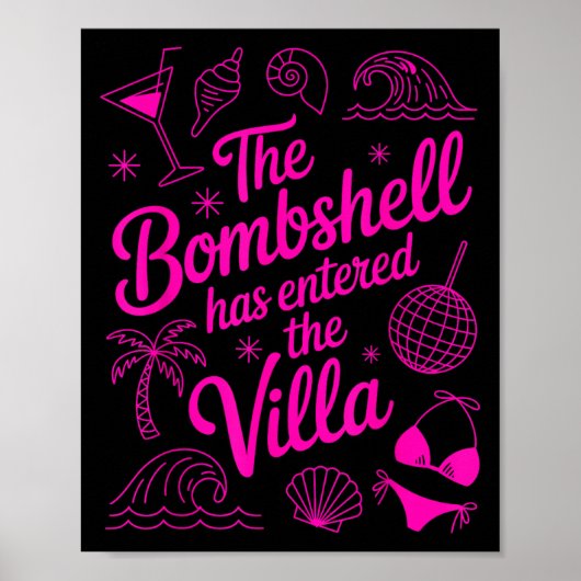 Die Bombshell ist in die Villa Tropical Funny eing Poster (Vorne)