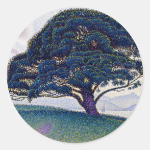 Die Bonaventure Pine - Paul Signac Runder Aufkleber