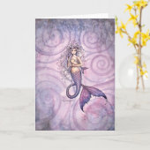 Die Bondmutter-und Baby-Meerjungfrau-Karte Karte (Gelbe Blume)