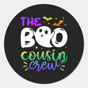 Die Boo Cousin Crew Halloween Ghost Trick Leckerei Runder Aufkleber