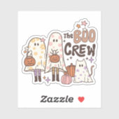 Die Boo-Crew für den Vinyl-Aufkleber mit maßgeschn Aufkleber (Blatt)