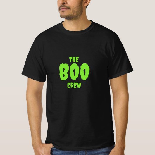 Die BOO-Crew, grün auf schwarz T-Shirt (Vorderseite)