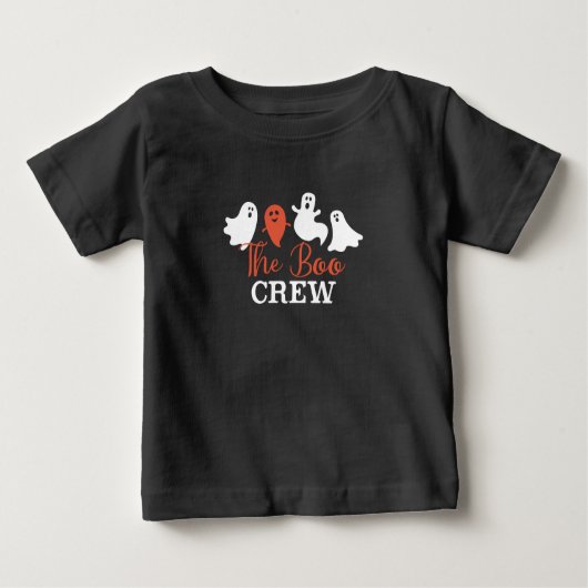 Die Boo-Crew Halloween Ghost Family White Orange Baby T-shirt (Vorderseite)