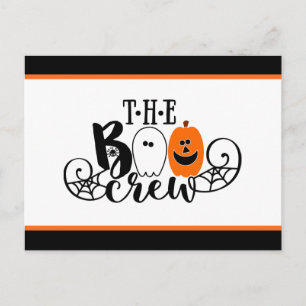 Die Boo-Crew Halloween Ghost Pumpkin Feiertagspostkarte