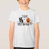 Die Boo-Crew Halloween Ghost Pumpkin Tri-Blend Shirt (Vorderseite)