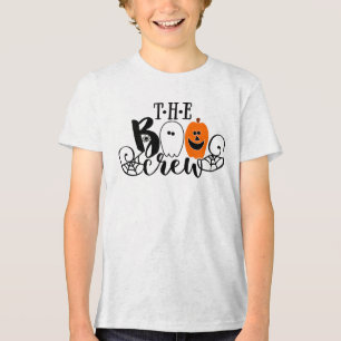 Die Boo-Crew Halloween Ghost Pumpkin Tri-Blend Shirt