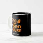 Die Boo-Crew Halloween Personalisiert Zweifarbige Tasse (Vorderseite Links)