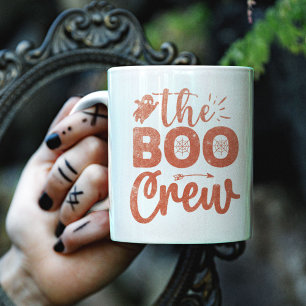 Die Boo-Crew Orange Glitter Personalisiert Zweifarbige Tasse