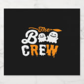 Die Boo-Crew Oversifizierter T - Shirt Schaumweinetikett (Einzelnes Label)