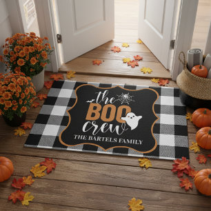 Die Boo-Crew Schwarz und Orange Custom Halloween Fußmatte
