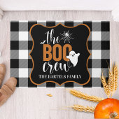 Die Boo-Crew Schwarz und Orange Custom Halloween Fußmatte