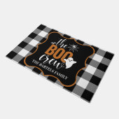 Die Boo-Crew Schwarz und Orange Custom Halloween Fußmatte (Schrägansicht)