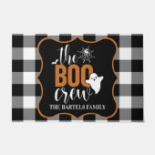 Die Boo-Crew Schwarz und Orange Custom Halloween Fußmatte (Vorderseite)