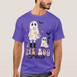 Die Boo-Crew Spooky Season Ghost Cat Halloween Gro T-Shirt