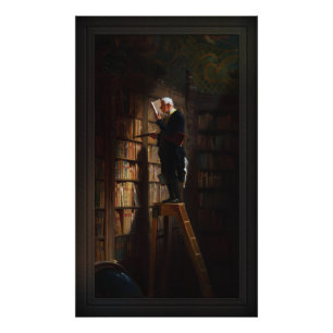 Die Bookworm von Carl Spitzweg Fotodruck
