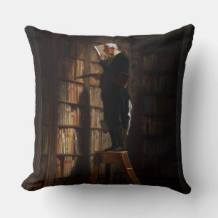 Die Bookworm von Carl Spitzweg Kissen