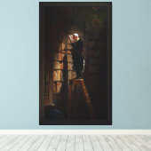 Die Bookworm von Carl Spitzweg Leinwanddruck (Insitu (Holzboden))