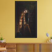 Die Bookworm von Carl Spitzweg Leinwanddruck (Insitu (Wohnzimmer))